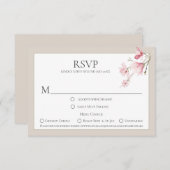 Magnolia Blooms Menü Auswahl RSVP Karten (Vorne/Hinten)