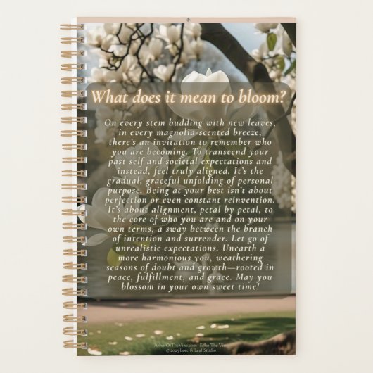 Magnolia Blooms Planner Planer (Vorderseite)