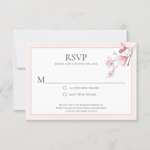 Magnolia Blooms RSVP-Karten RSVP Karte