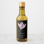 Magnolia Blossom auf der Black Wedding Mini Weinetikett (Vorderseite)