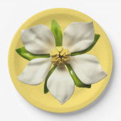 Magnolia Blossom Blume Frühjahrssommer Hochzeit Pappteller (Vorderseite)