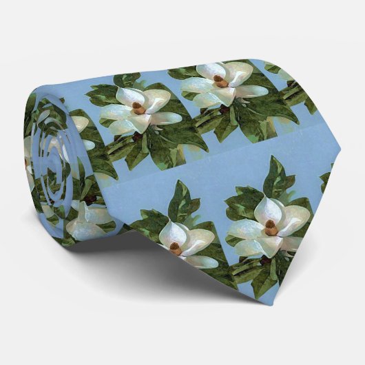 Magnolia Blossom Blume Krawatte (Gerollt)