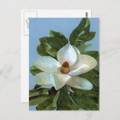 Magnolia Blossom Blume Postkarte (Vorne/Hinten)