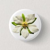 Magnolia Blossom Blume Spring Wedding MCM Button (Vorderseite)