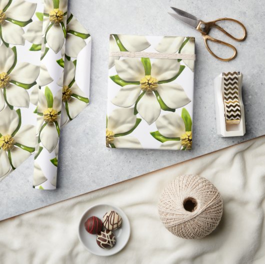 Magnolia Blossom Blume Spring Wedding MCM Geschenkpapier (Kunsthandwerk)