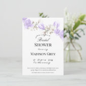 Magnolia Blossom Brautparty Einladung (Stehend Vorderseite)