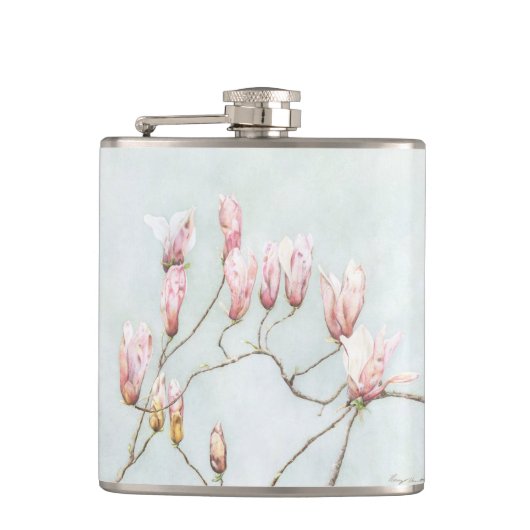 Magnolia Blossom Flask Flachmann (Vorderseite)
