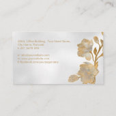 Magnolia Blossom Gold und Pearl Visitenkarte (Rückseite)