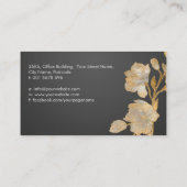 Magnolia Blossom Gold und Pearl Visitenkarte (Rückseite)