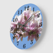 Magnolia Blossom Große Wanduhr (Winkel)