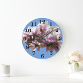 Magnolia Blossom Große Wanduhr (Zuhause)