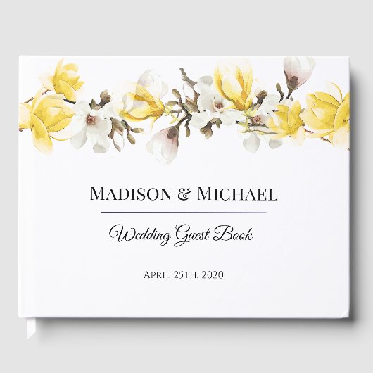 Magnolia Blossom Hochzeit Gästebuch (Vorderseite)