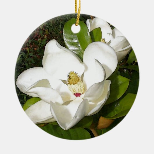 Magnolia Blossom Keramikornament (Vorne)