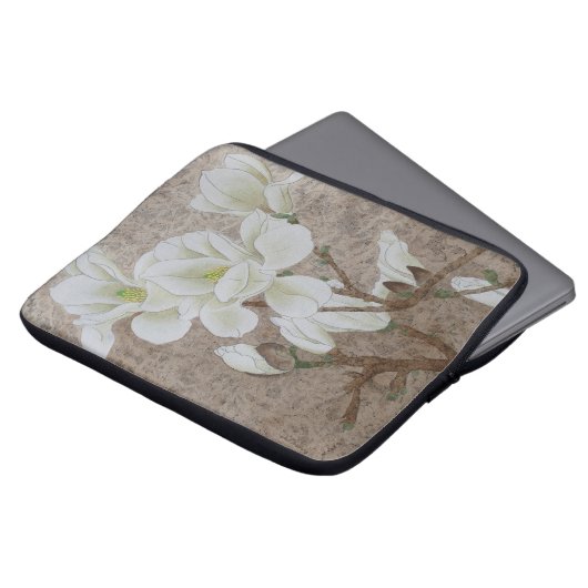 Magnolia Blossom Laptopschutzhülle (Vorne Oben)