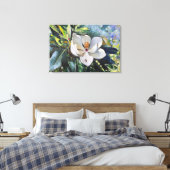 Magnolia Blossom Oil Painting of Nature’s Harmony Leinwanddruck (Insitu (Schlafzimmer))