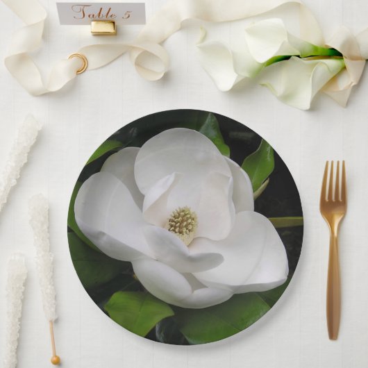Magnolia Blossom Pappteller (Hochzeit)