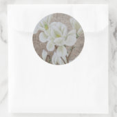 Magnolia Blossom Runder Aufkleber (Tasche)