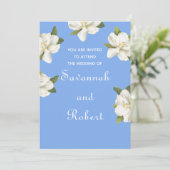 Magnolia Blossom Wedding Einladung (Stehend Vorderseite)