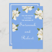 Magnolia Blossom Wedding Einladung (Vorne/Hinten)