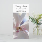 Magnolia Blossom Wedding Program Card Programm (Stehend Vorderseite)