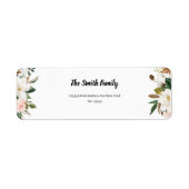 Magnolia Blossom Wedding Return Address Label (Vorne)