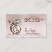 Magnolia Blossom Yin Yang Tree Visitenkarte (Vorderseite)