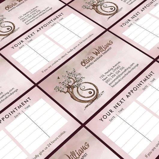 Magnolia Blossom Yin Yang Tree Visitenkarte