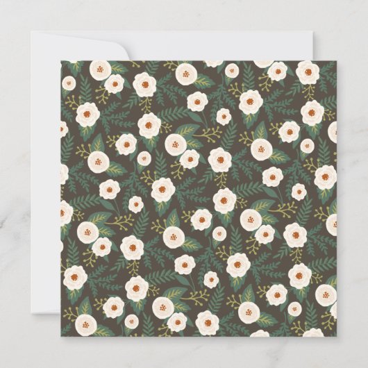 Magnolia Blossoms Bridal Brunch Einladung (Rückseite)