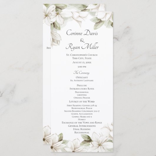 Magnolia Blossoms Frühjahrsprogramm Programm (Vorne/Hinten)