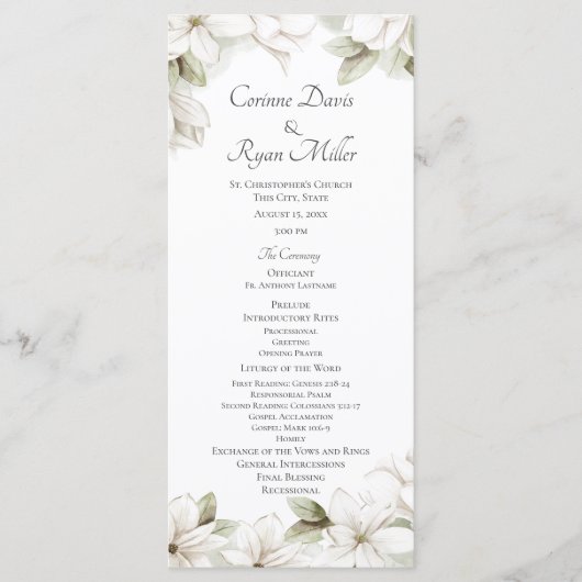 Magnolia Blossoms Frühjahrsprogramm Programm (Vorderseite)