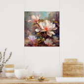 Magnolia Blossoms Kunst und Kultur Poster (Küche)