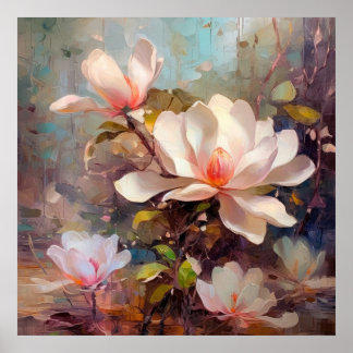 Magnolia Blossoms Kunst und Kultur Poster