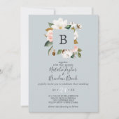Magnolia Blue Gray auf einer Hochzeit Einladung (Vorderseite)