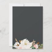 Magnolia Blue Gray auf einer Hochzeit Einladung (Rückseite)