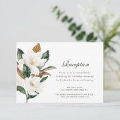 Magnolia Blühende Hochzeitskarte RSVP Karte (Stehend Vorderseite)