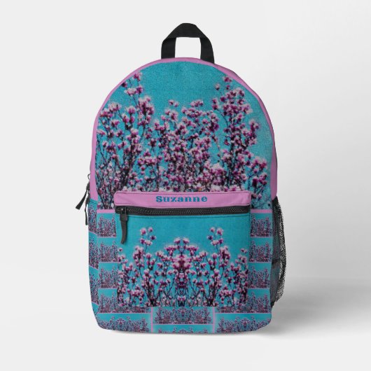 Magnolia blüht Blauer Himmel Personalisiert Bedruckter Rucksack (Vorderseite)