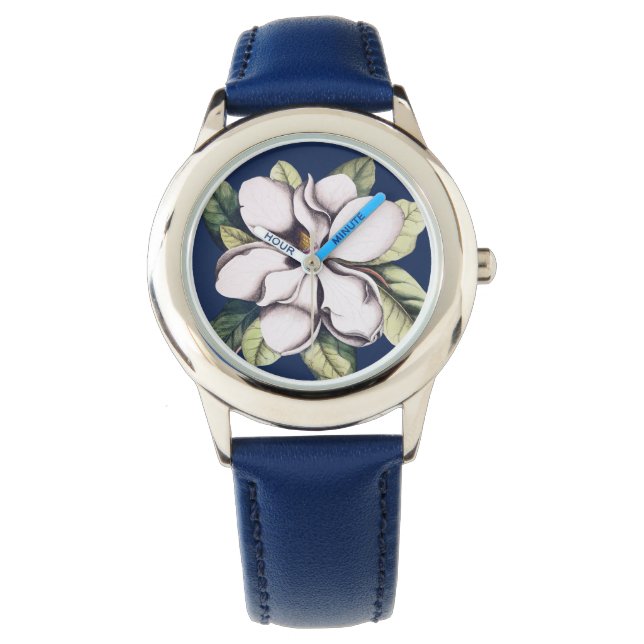Magnolia-Blume Armbanduhr (Vorderseite)