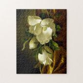 Magnolia-Blume auf dem Goldpuzzle Puzzle (Vertikal)