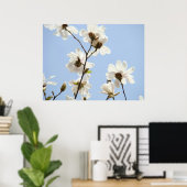 MAGNOLIA Blume Bäume 38 Blauer Kunstdrucke Plakate (Heimbüro)