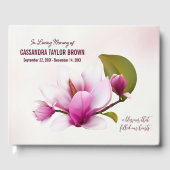 Magnolia Blume Beerdigung Gedenkstätte Gästebuch (Vorderseite)