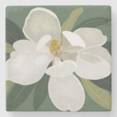 Magnolia Blume Bloom Steinuntersetzer (Vorderseite)