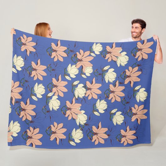 Magnolia Blume Blooms Fleecedecke (Beispiel)