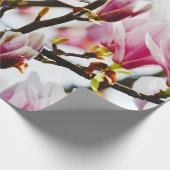 Magnolia Blume Botanischer Blumenkohl Chic Geschenkpapier (Ecke)