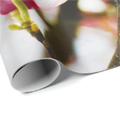 Magnolia Blume Botanischer Blumenkohl Chic Geschenkpapier (Rolleneckpunkt)