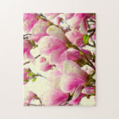 Magnolia Blume Botanischer Blumenkohl Chic Puzzle (Vertikal)