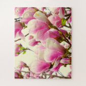 Magnolia Blume Botanischer Blumenkohl Chic Puzzle (Vertikal)