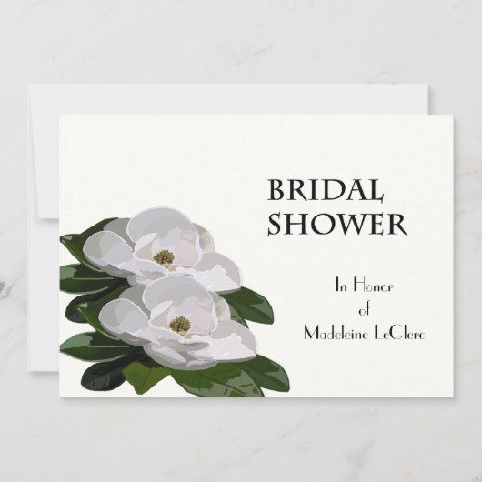 Magnolia Blume Bridal Dusche Einladung (Vorderseite)