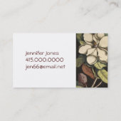 Magnolia Blume Business Card Visitenkarte (Rückseite)