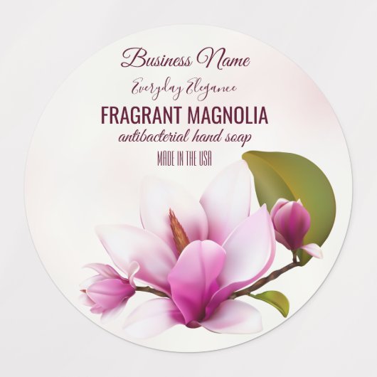 Magnolia Blume Business Labels Etiketten (Design 1)