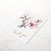 Magnolia Blume "Danke!" bearbeitbar Folien Feiertagskarte (Gedreht)